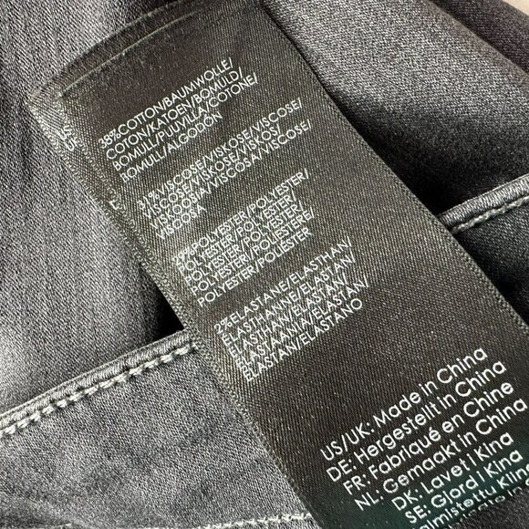 Liverpool The High-Rise Ankle Distressed Gray Denim Skinny Jeans 14/32 - Picture 12 of 12